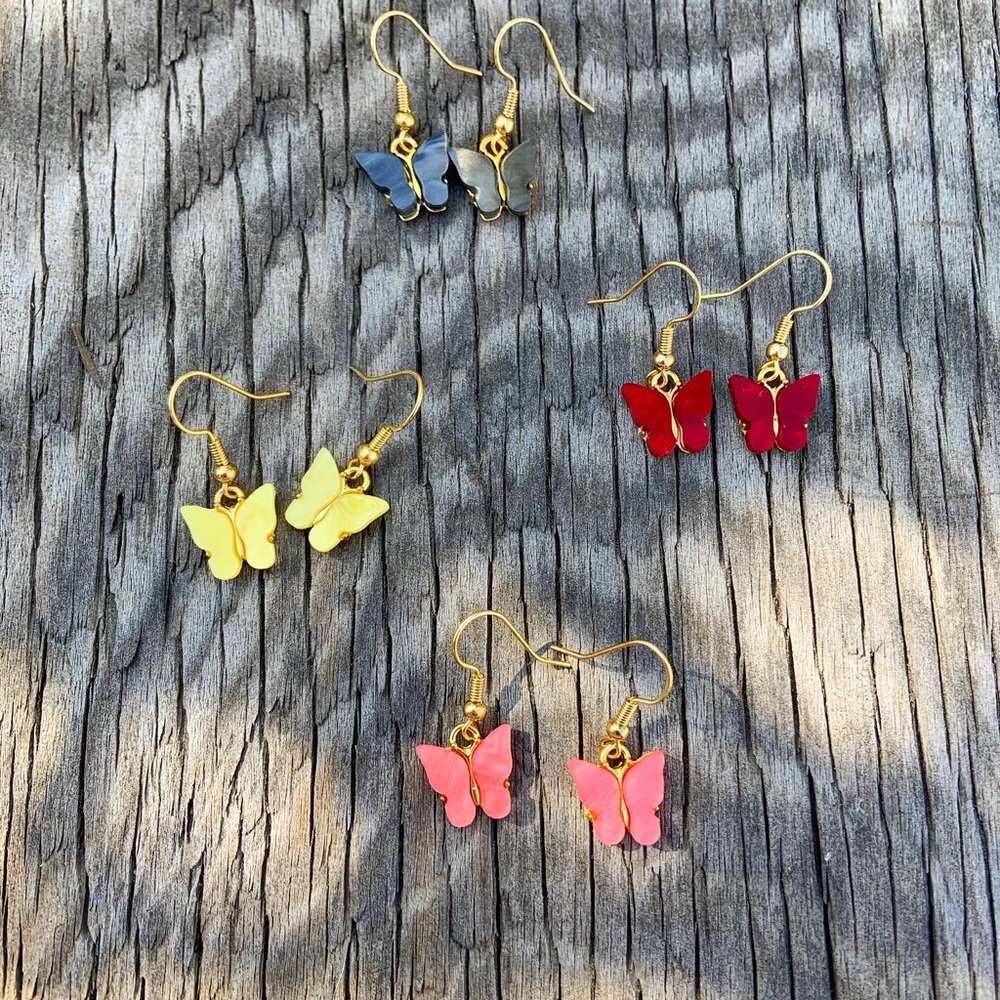 Butterfly hook earrings